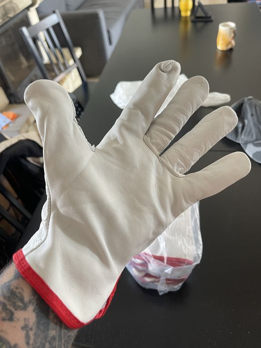 Перчатки кожаные рабочие 13 пар+краги