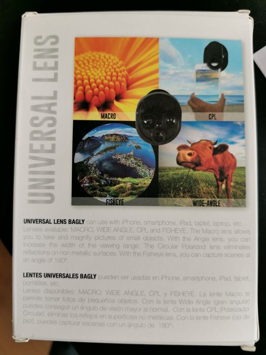 Lentes universais para telemóvel