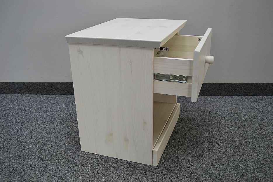 Szafka Nocna Biała Sosnowa Lakierowana