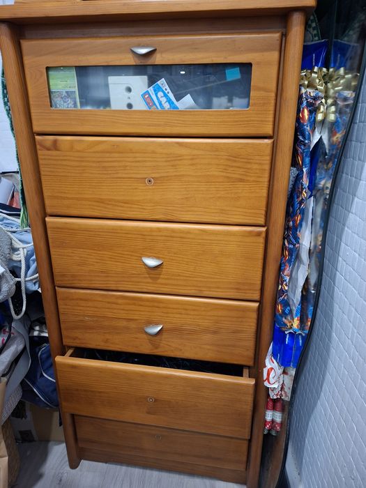 Cómoda de quarto cerejeira 6 gavetas