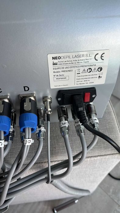 Pressoterapia + infraverm Tahe + marquesa regulável + radiofrequência