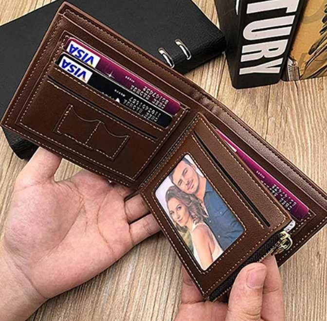 Carteira de couro Personalizada masculina CustomizadaNOVO ENVIO GRÁTIS