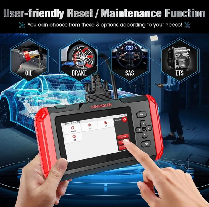 Máquina Diagnóstico Kingbolen S500 OBD2 sistemas ABS/SRS/ECM/TCM NOVO