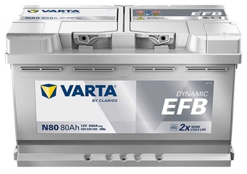 Akumulator Varta  EFB START-STOP N80 80AH 800A P+ Radom wysyłka FREE