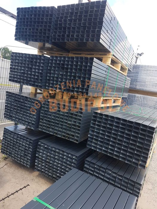 Słupki ogrodzeniowe 230cm, 60x40x1,2mm,  ocynk+RAL, zaślepka Gratis