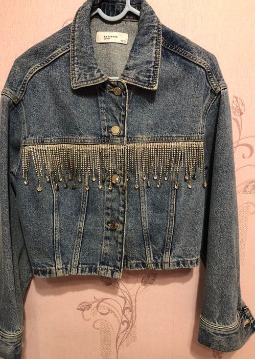 Джинсовий  піджак зі стразами RESERVED , блакитного  кольору, розмір S
