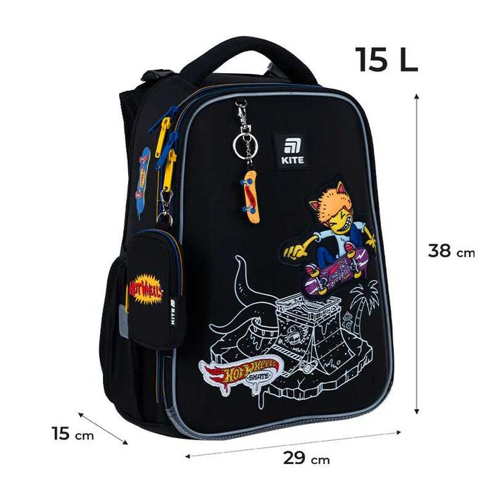 Акція. Рюкзак шкільний каркасний Kite Education Hot Wheels Skate HW25-531M