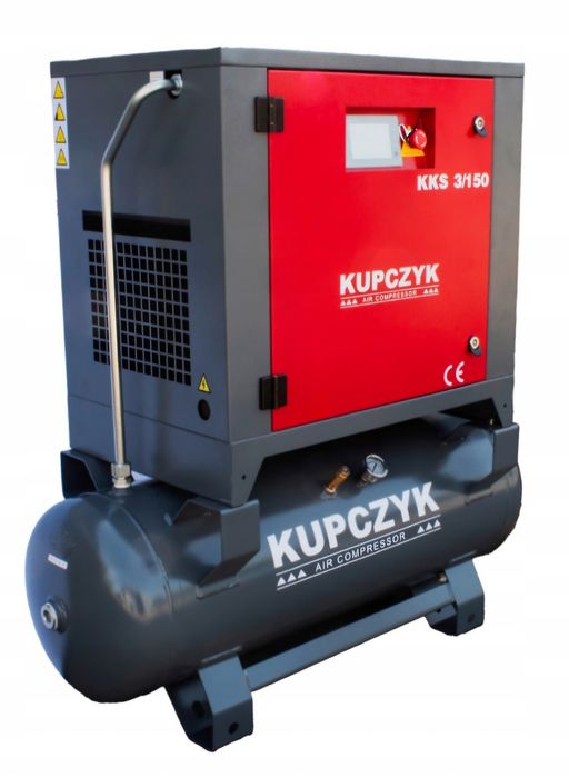 Kompresor śrubowy Sprężarka Kupczyk 230v. 150 Lit 320 l/min UDT. Cichy W-wa