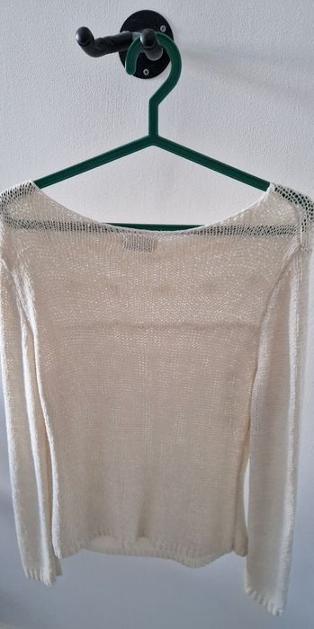 100% jedwab silk kremowy sweter