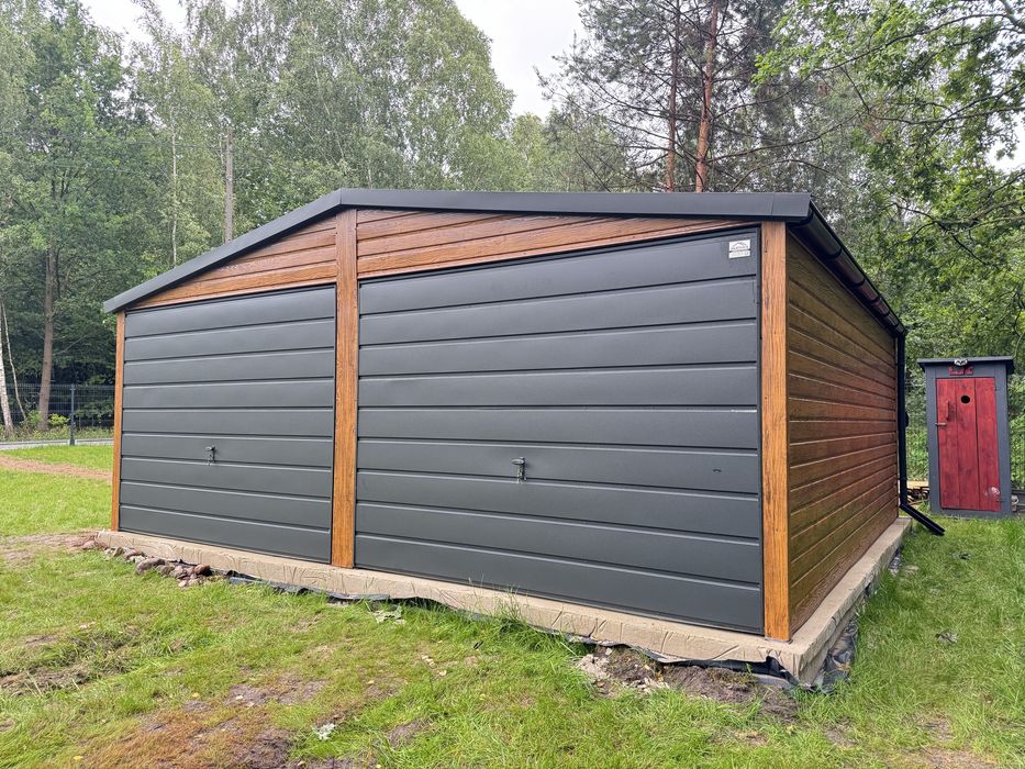 Garaż blaszany drewopodobny 6x6 6x5 7x6 8x6