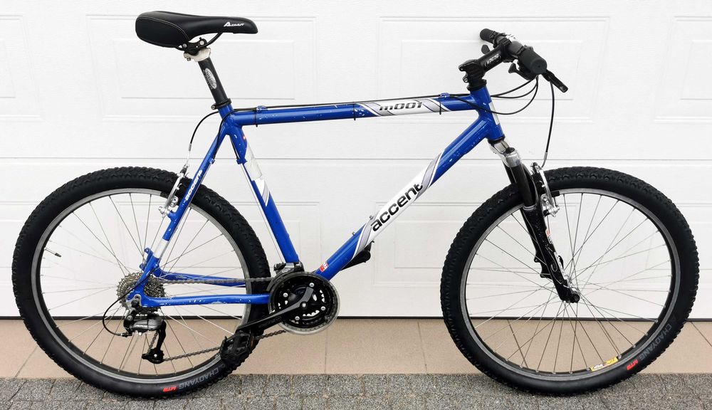 7 accent mtb rower alu rama amortyzator rock shox juddy