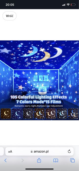 Projektor lampka glosnik 3w1