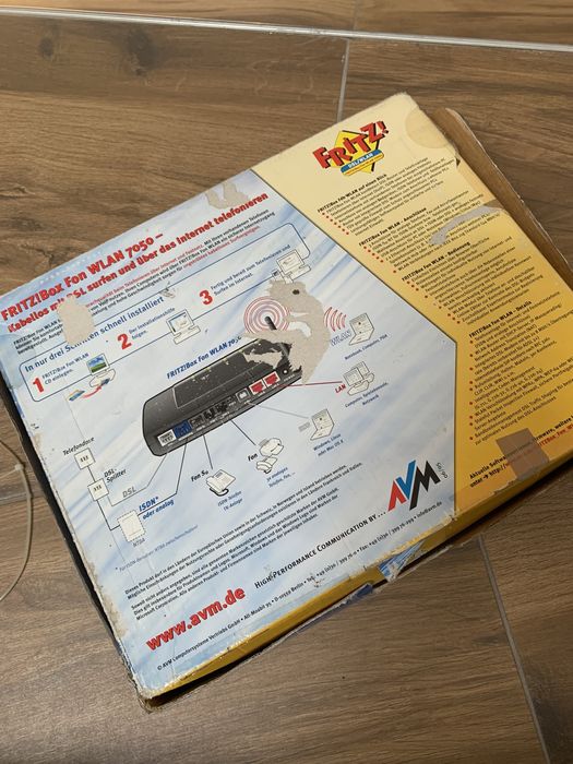 Router plus kable do routera komputer fritz wlan