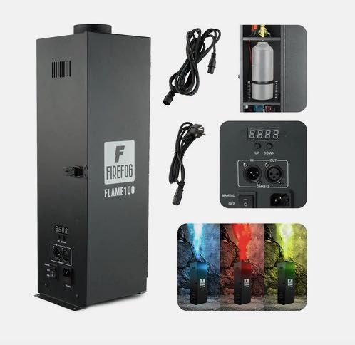 2SZT NOWE wyrzutnia ognia FLAME100 FIREFOG +CASE UDG +2naboje DMX