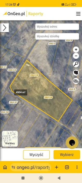 Działka  inwestycyjno- budowlana w Konikowie -4904m²