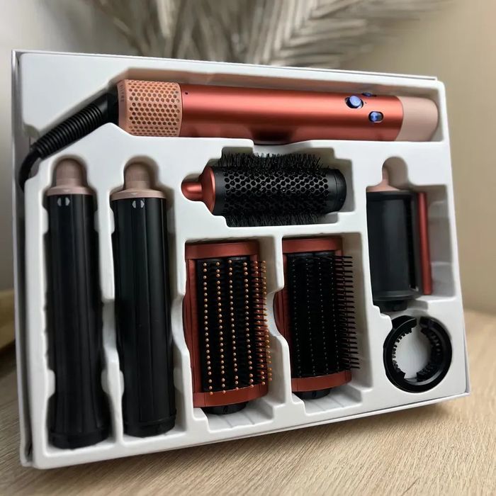 Стайлер Dyson Airwrap Complete 6 насадок Bronze/Pink Дайсон полуничний