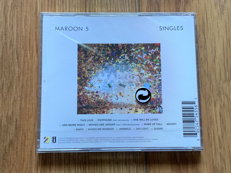Maroon 5 - Singles - cd - Novo e Selado