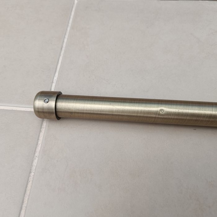 2 varões 150 cm (1 cromado 1 bronze), aço escovado, 20mm