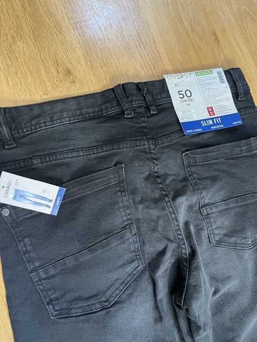 spodnie jeansy  slim fit 50. 34/32 Livergy