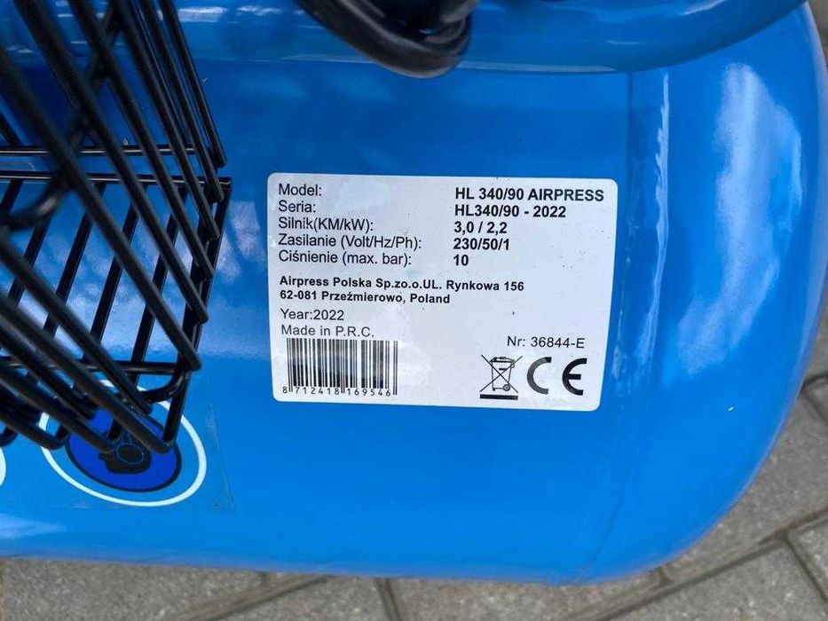 Kompresor dwutłokowy AirPress HL 340-90 Pasek 3kM 90L