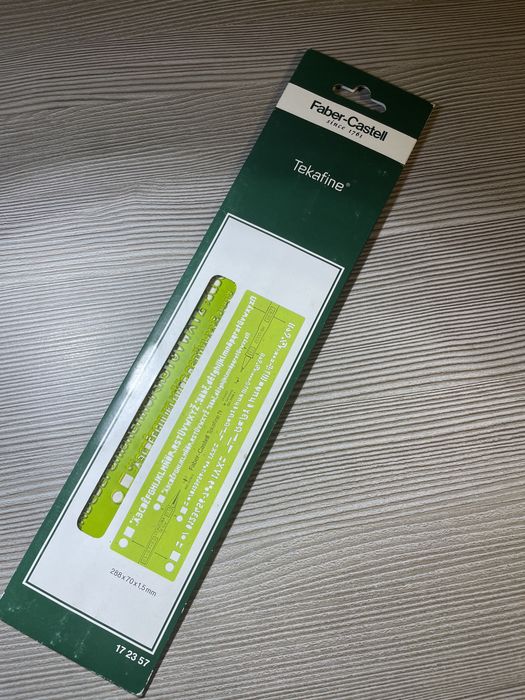 Szablony do pisma techniczbego / Tekafine - Faber-Castell - 4 szt