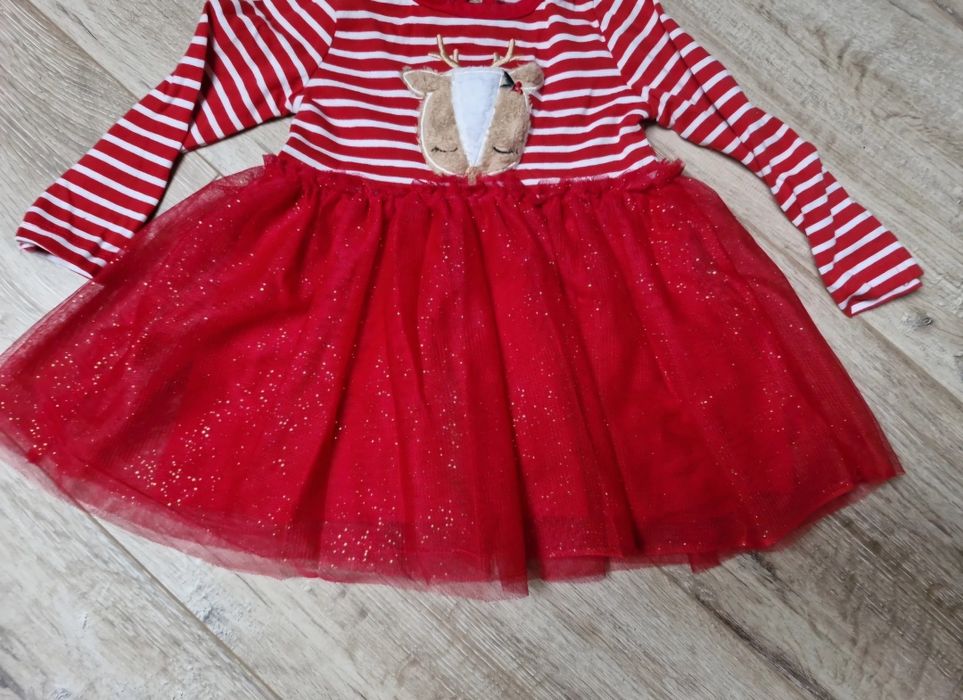 Sukienka świąteczna, tiul 74. Super stan.