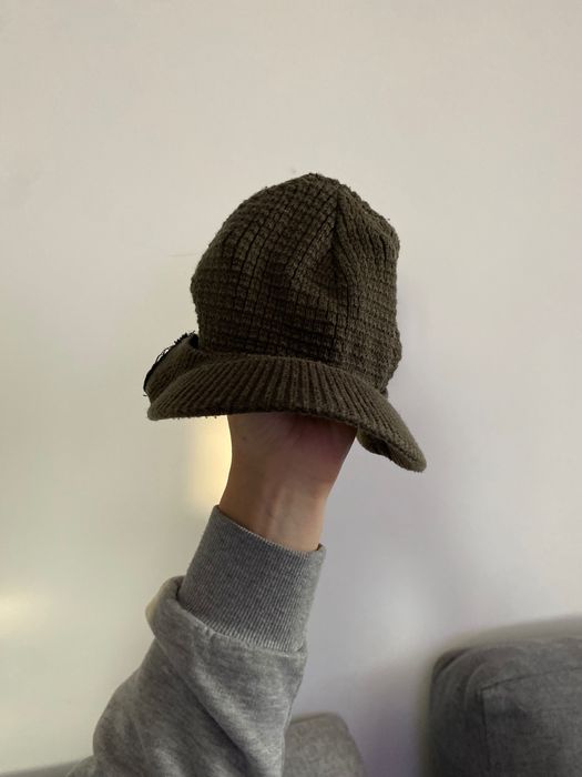 Czapka dzianinowa z daszkiem grubsza H&M khaki 86/98