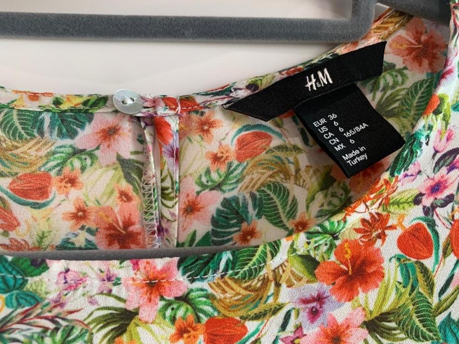 Blusa manga comprida floral Tam.36 da H&M