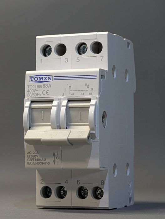 Є опт TOMZN TO219G I-0-II 63a трипозиційний  перекидной автомат