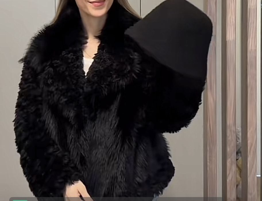 Шуба Zara под мех козы