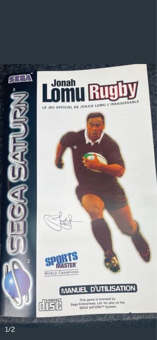 Manual jogo Sega Saturn Jonah Lomu Rugby