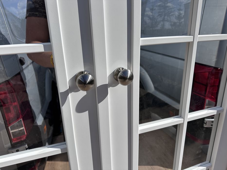 Drzwi drewniane dwuskrzydłowe OD RĘKI białe na wymiar cała Polska