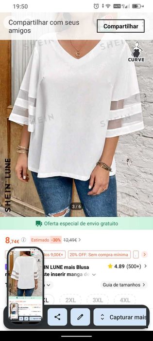 Várias roupas tamanhos grandes