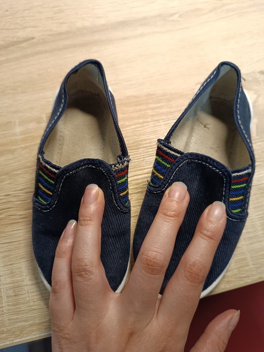 26 16,2cm ZETPOL Marcin kapcie z gumką granatowe wsuwane wsuwki trampk
