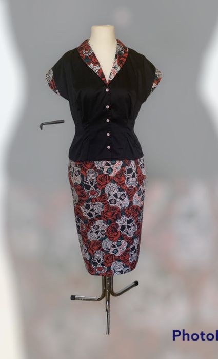 Bluzka i spódnica pinup retro vintage rockabilly