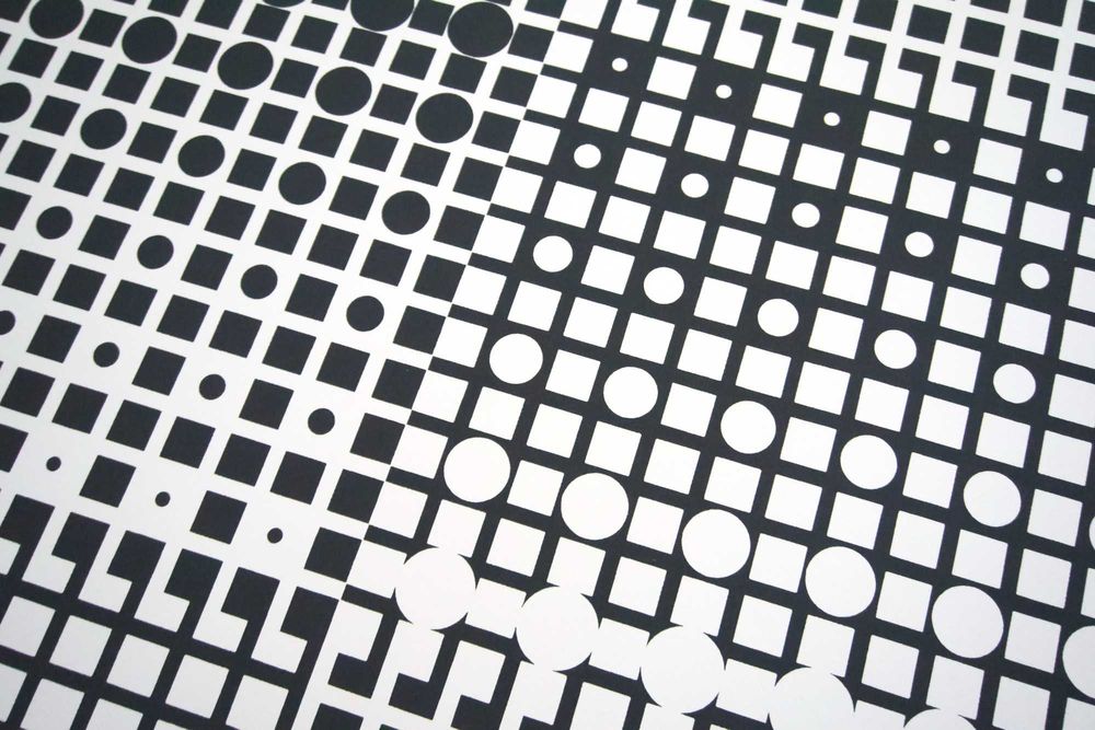 Serigrafia de Victor Vasarely - Op art / Arte Geométrica (100 x 70cm)