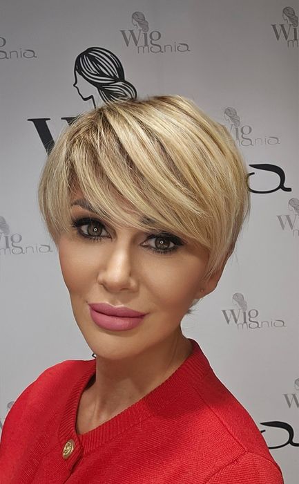 Peruka naturalna jasny blond