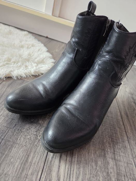 Czarne jesienne botki buty za kostkę Jenny Fairy