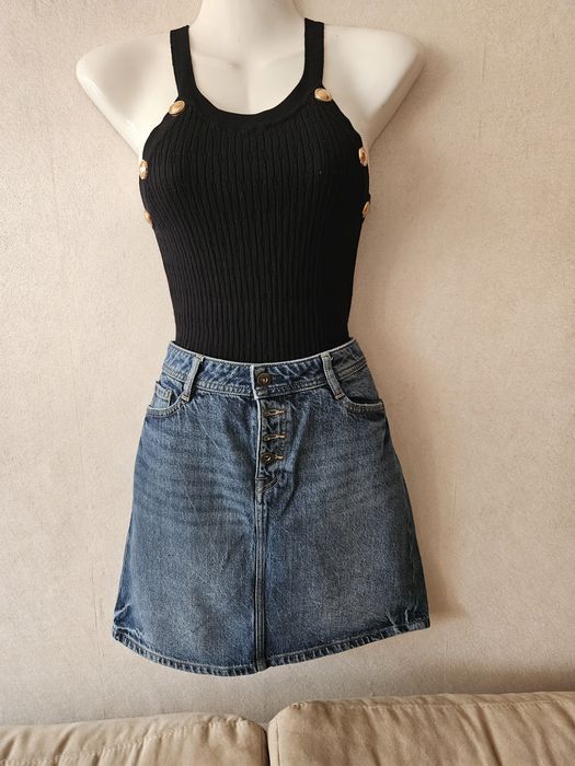 Spódnica jeansowa 36 S esprit mini jeans  klasyk