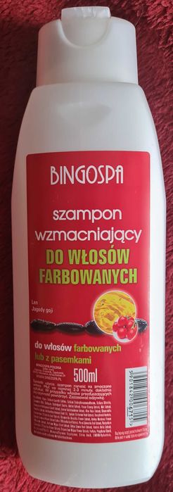 Bingospa Szampon wzmacniający włosy,do włosów farbowanych 500 ml