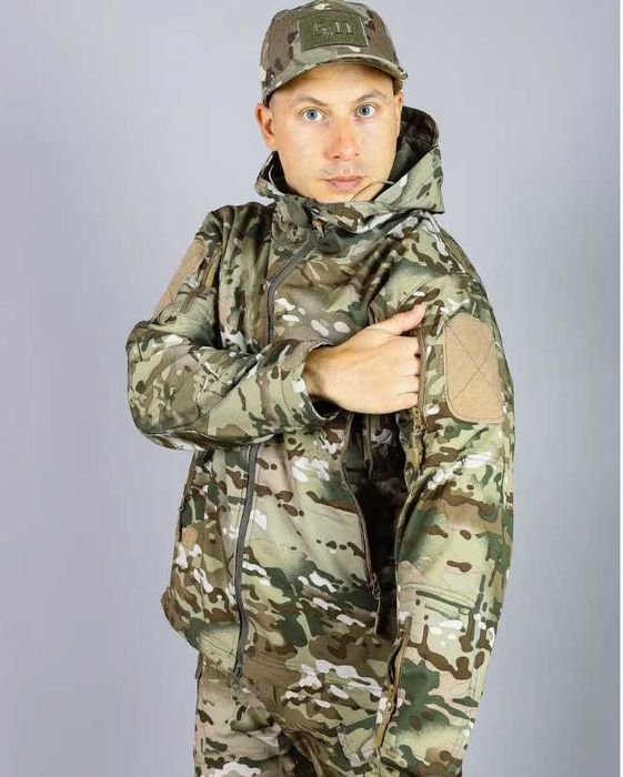 Чоловічий костюм Softshell – камуфляж для туризму та рибалки Охота
