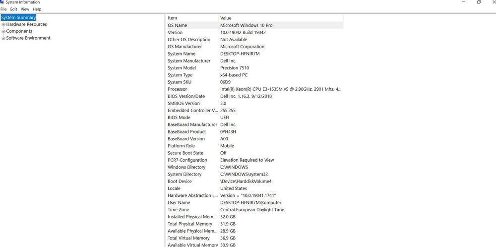 Dell Precision 7510 Xeon 32GB M1000M 512SSD 1 TB HDD