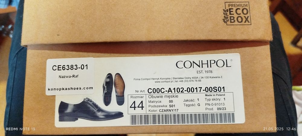 Buty do garnituru męskie rozmiar 44