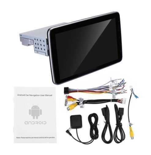 Rádio 1 DIN Android Ecrã Ajustável – CarPlay Android Auto sem Fios GPS