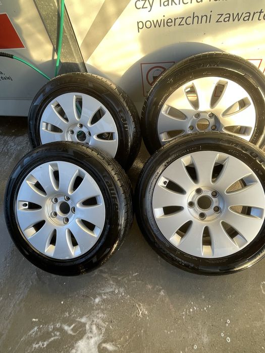 Felgi aluminiowe z oponami, 16, 5x112 vw, seat, audi skoda