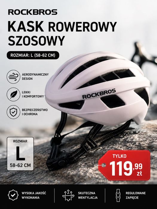 Kask rowerowy ROCKBROS miejski Kask szosowy