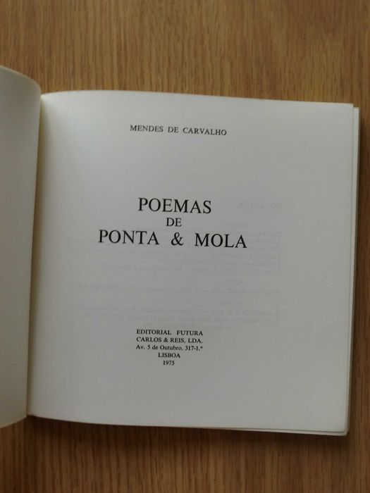 Poemas de ponta & mola de Mendes de Carvalho