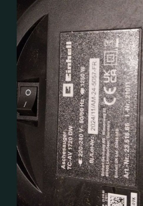 Odkurzacz kominkowy Einhell