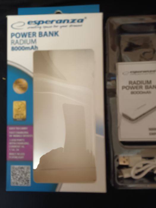 Powerbank Esperanza 8000 mAh White-Grey зовнішній акумулятор