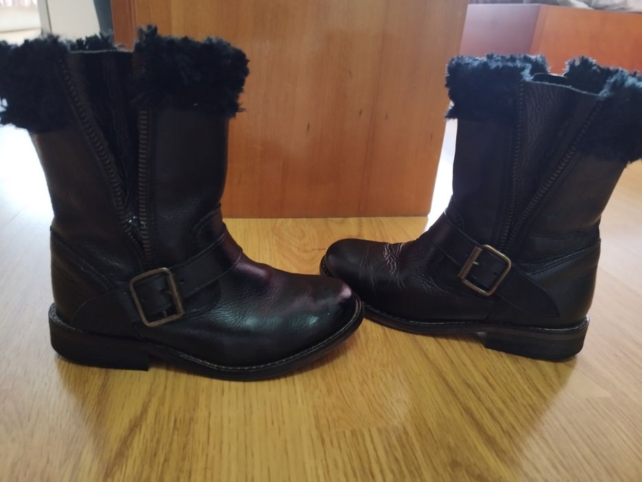 Botas menina pele 30